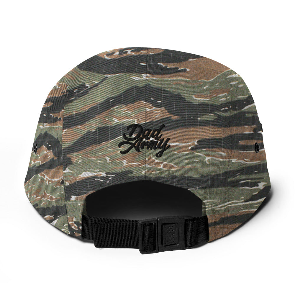 5 panel cap green tiger camo back