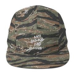 5 panel cap green tiger camo front