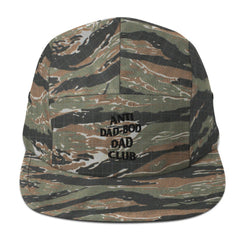 5 panel cap green tiger camo front