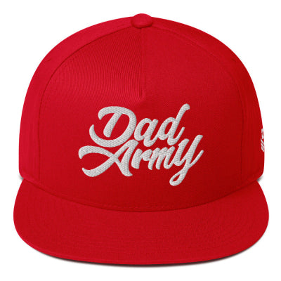 Dad Army's flat bill cap red front