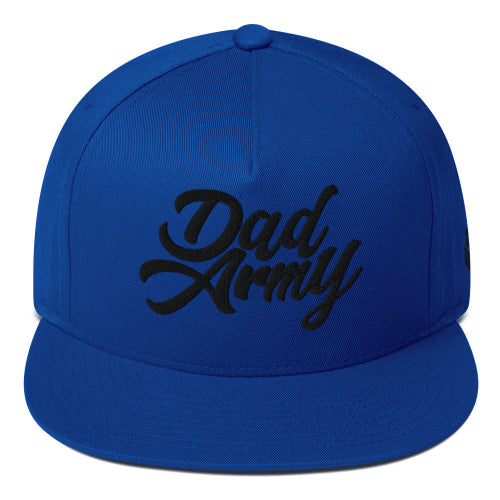 Dad Army's flat bill cap royal blue front