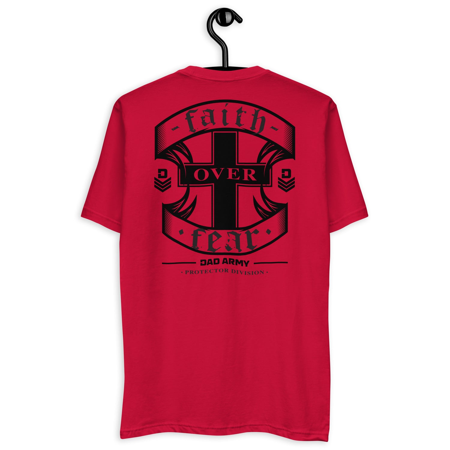 Dad Army's fitted t shirt red back